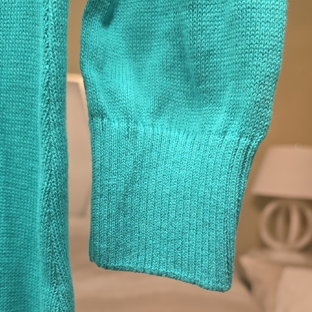 No Pise La Grama El Abrazo Sueter Dress Elegant Long Sleeve Emerald Fringe Dress — image 6 of 8